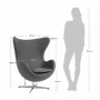 Дизайнерское кресло EGG CHAIR красный кашемир - 6